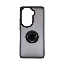 Capa com Anel de Suporte para Oppo Reno11/Reno11 Pro Preto Fumado Capa com Anel de Suporte para Oppo Reno11/Reno11 Pro Preto Fumado